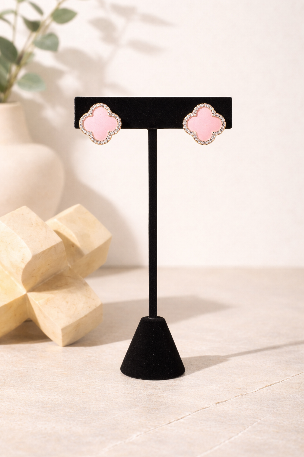 Blush Clover Earrings
