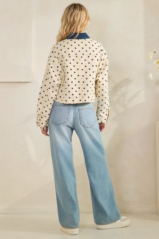 Polka Denim Jacket